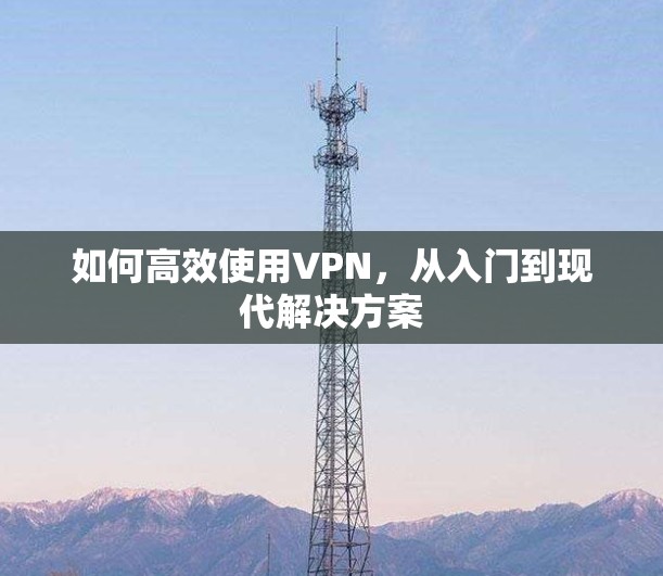 如何高效使用VPN，从入门到现代解决方案