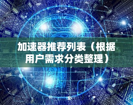加速器推荐列表（根据用户需求分类整理）