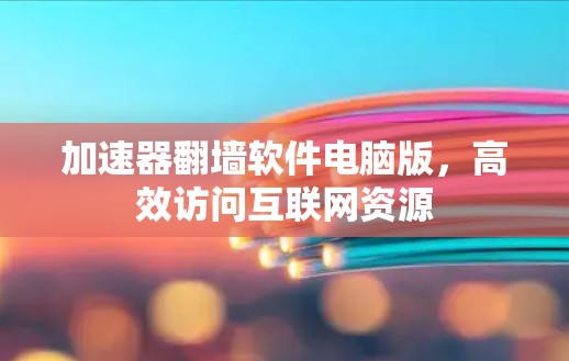 加速器翻墙软件电脑版，高效访问互联网资源