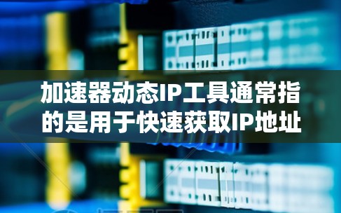 加速器动态IP工具通常指的是用于快速获取IP地址列表的工具。这些工具可以帮助用户在需要时获取大量IP地址信息，方便网络配置、请求、访问等操作。以下是一些建议如何使用加速器动态IP工具