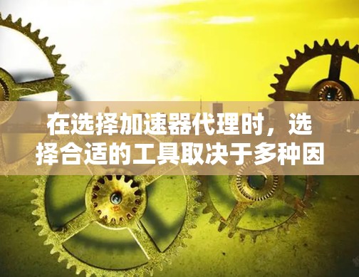 在选择加速器代理时，选择合适的工具取决于多种因素，包括应用规模、网络流量复杂度、团队熟悉程度、安全性需求以及应用规模的大小。以下是对不同加速器代理的总结和选择建议