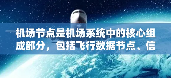 机场节点是机场系统中的核心组成部分，包括飞行数据节点、信息节点、监控节点等。机场节点的性能分析是了解机场网络运行效率和服务质量的重要环节。以下是对机场节点性能分析的详细阐述