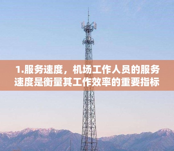 1.服务速度，机场工作人员的服务速度是衡量其工作效率的重要指标。通常，地面员工（如Ground Attendant）在服务速度上表现最佳，而Flight Attendant可能稍慢
