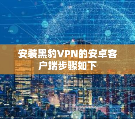 安装黑豹VPN的安卓客户端步骤如下