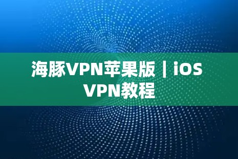 海豚VPN苹果版｜iOS VPN教程