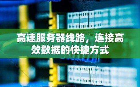 高速服务器线路，连接高效数据的快捷方式