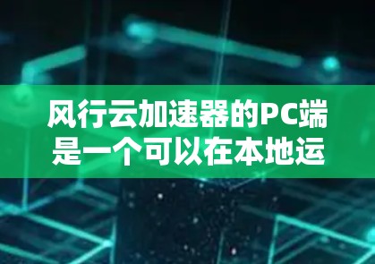 风行云加速器的PC端是一个可以在本地运行的云加速工具，旨在提升处理大数据和复杂任务的能力。以下是对其主要特点的总结