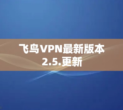 飞鸟VPN最新版本2.5.更新