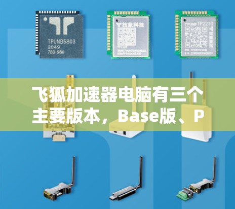 飞狐加速器电脑有三个主要版本，Base版、Pro版和Pro+版，每个版本都有其独特的功能和配置，用户可以根据需求选择合适的版本