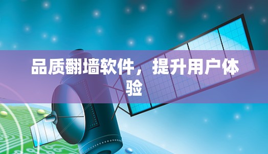 品质翻墙软件，提升用户体验