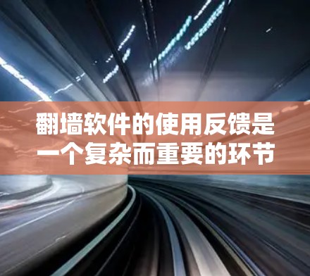 翻墙软件的使用反馈是一个复杂而重要的环节，对于改进工具和收集用户意见至关重要。以下是一些关于翻墙软件使用反馈的常见反馈渠道和处理建议