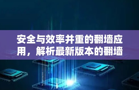 安全与效率并重的翻墙应用，解析最新版本的翻墙客户端稳定性挑战