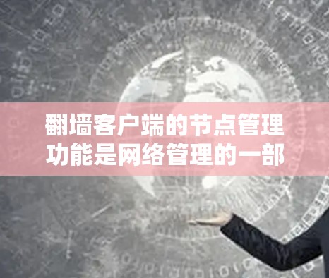 翻墙客户端的节点管理功能是网络管理的一部分，负责组织和管理节点之间的资源分配和通信。以下是对节点管理功能的详细总结