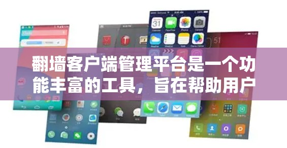 翻墙客户端管理平台是一个功能丰富的工具，旨在帮助用户管理上传和下载视频和照片的客户端。以下是对这个平台的详细介绍