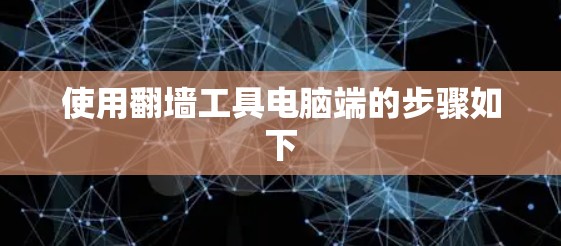 使用翻墙工具电脑端的步骤如下